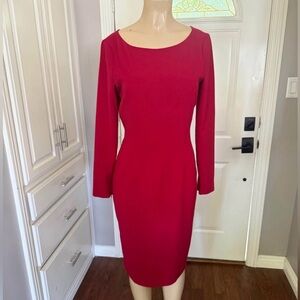 Badgley Mischka  Red Long Sleeve Dress size 10